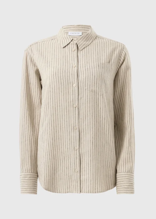 Stone Stripe Linen Rich Shirt - 14 Image 4