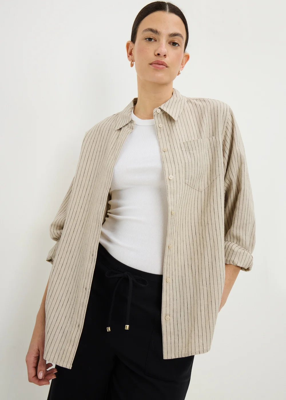 Stone Stripe Linen Rich Shirt - 14 Image 1