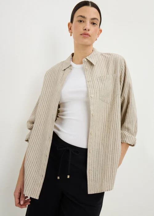 Stone Stripe Linen Rich Shirt - 14 Image 1