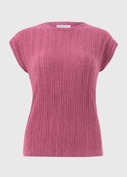 Pink Textured T-Shirt - 12 Image 4