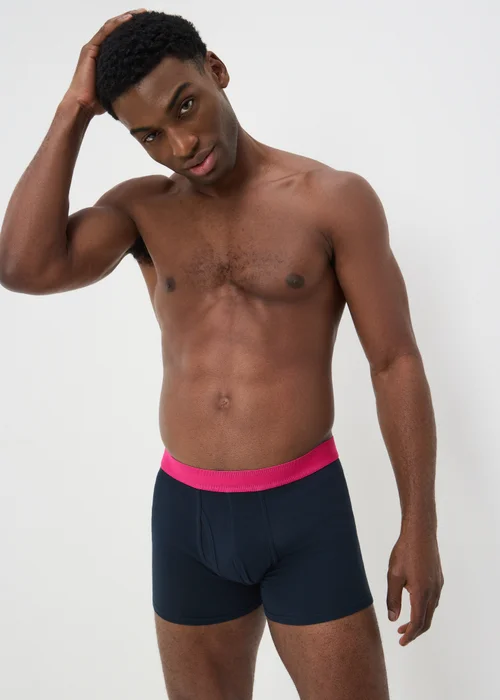 5 Pack Navy Tropical Trunks - S Image 2