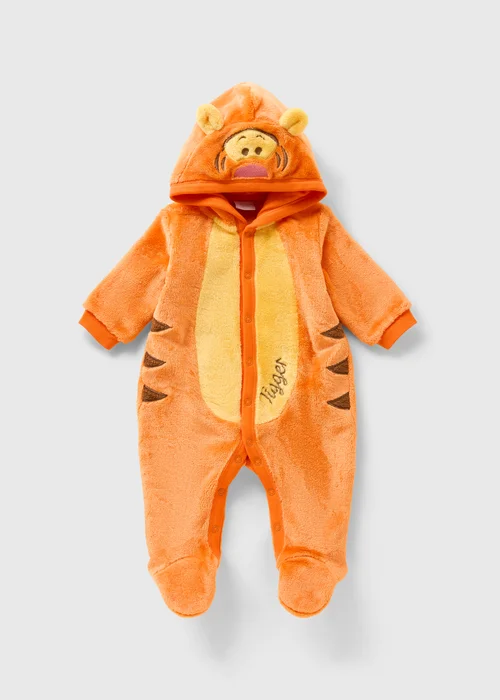 Disney Winnie The Pooh Baby Orange Tigger Pramsuit (0-18mths) - Up to 1 Month Image 3