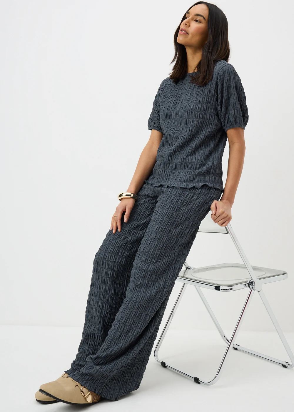 Slate Bubble Texture Co Ord Top - 8 Image 2