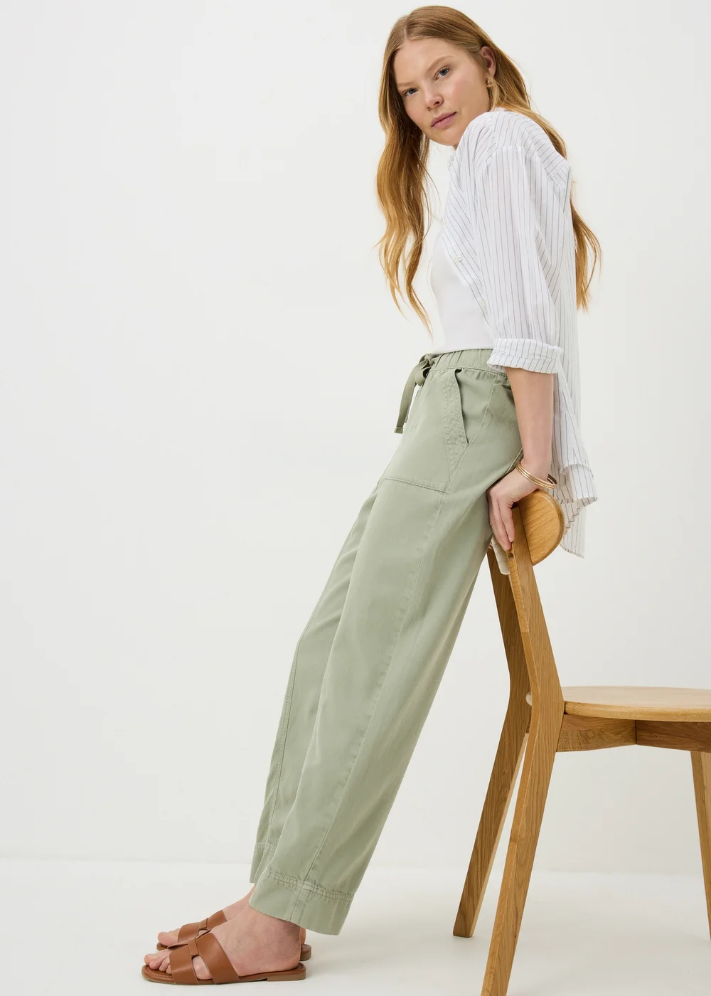 Papaya Petite Khaki Utility Jogging Bottoms - Size 6 Image 1