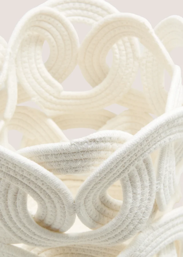 White Rope Design Basket