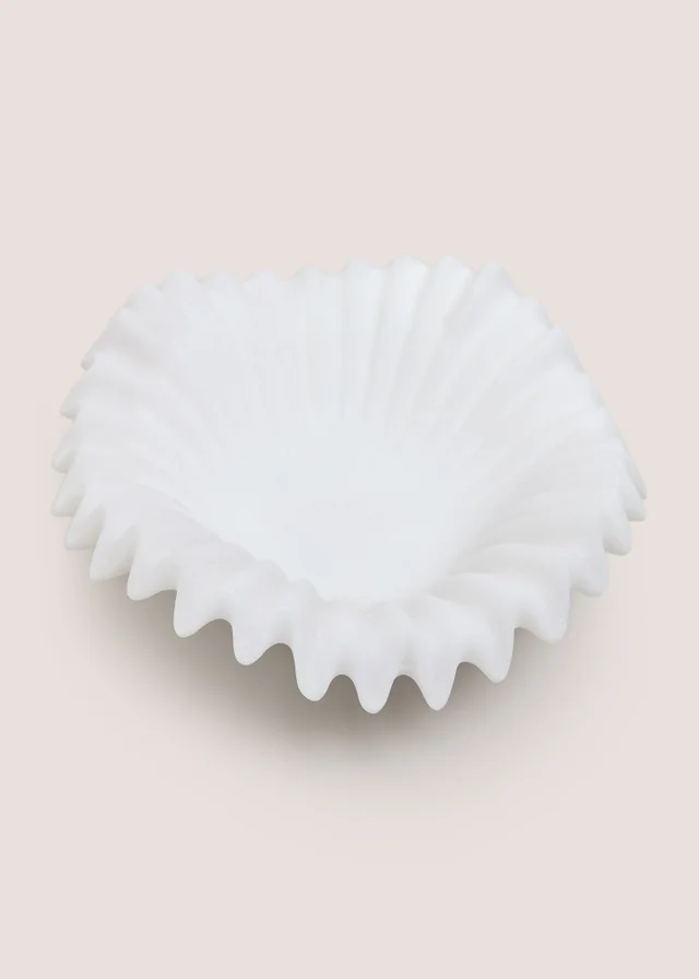 White Rib Wavy Bowl