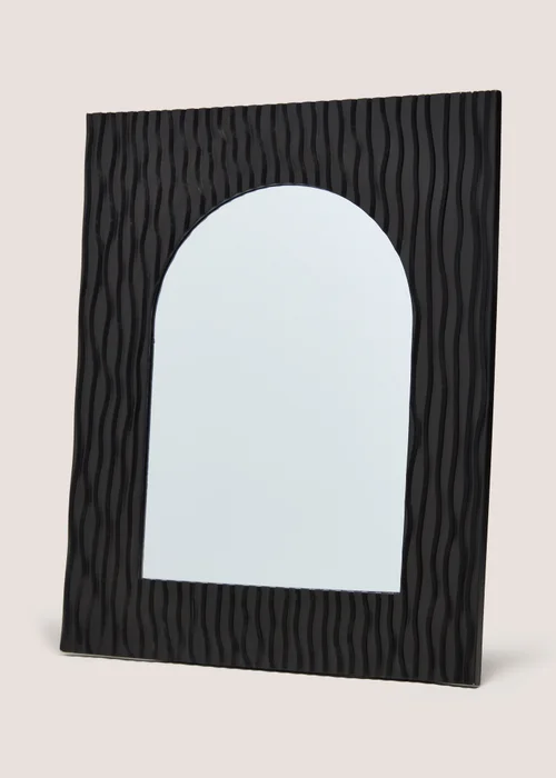 Black Ribbed Mirror Image 1