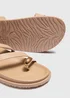Taupe Toe Loop Sandals - 3 Image 2