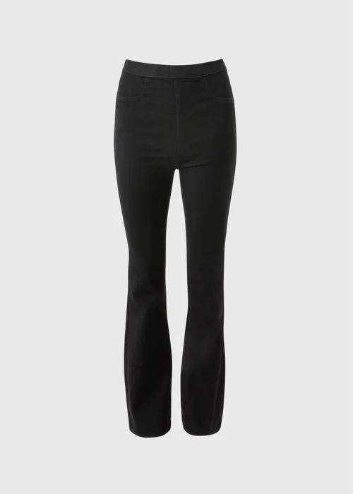 Black Stretch High Rise Flare Jeggings - 8/L29 Image 4