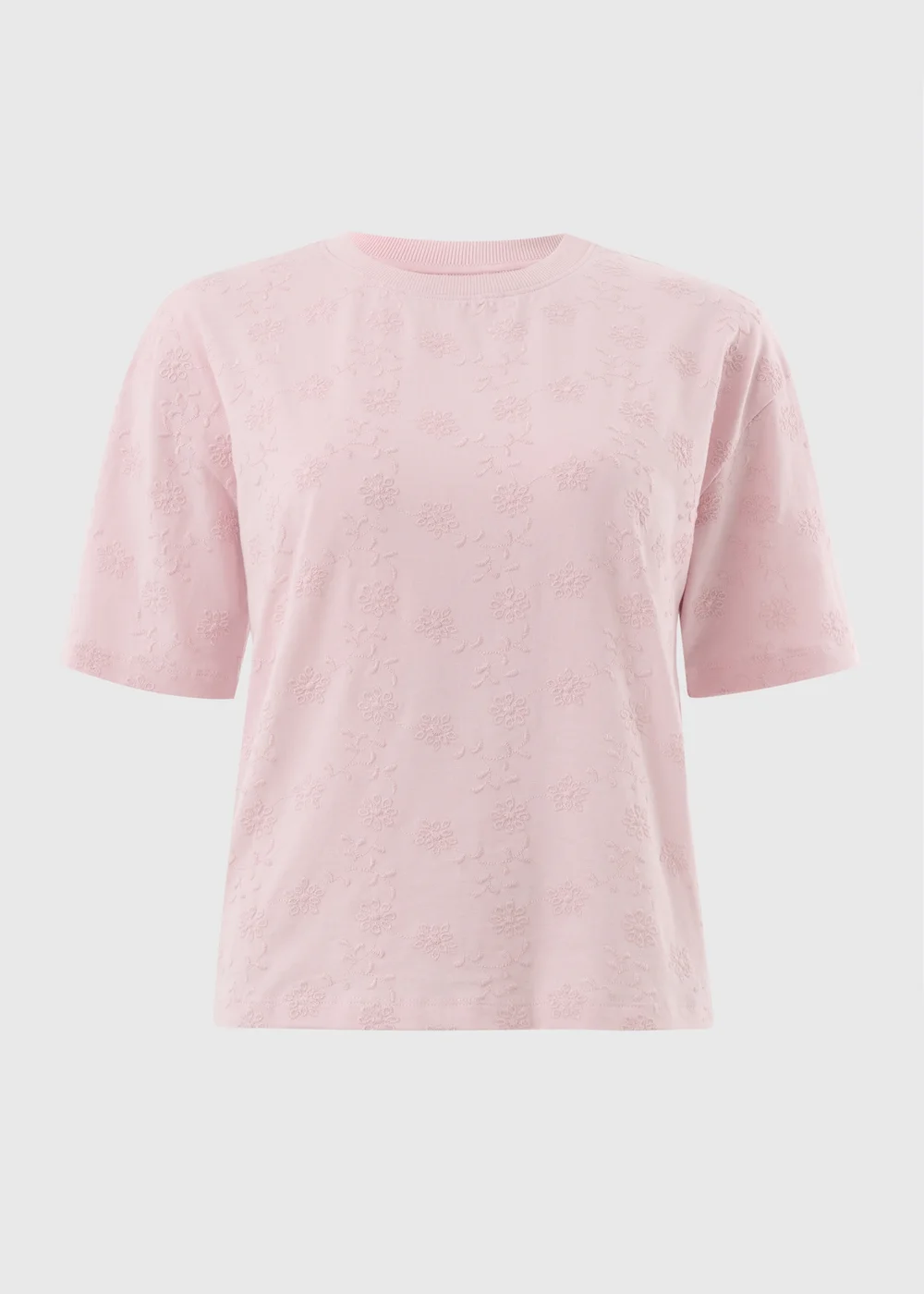 Pink Embroidered Box Top - L Image 2