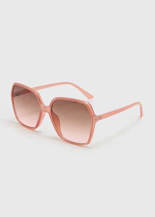 Pink Square Sunglasses - One Size Image 1