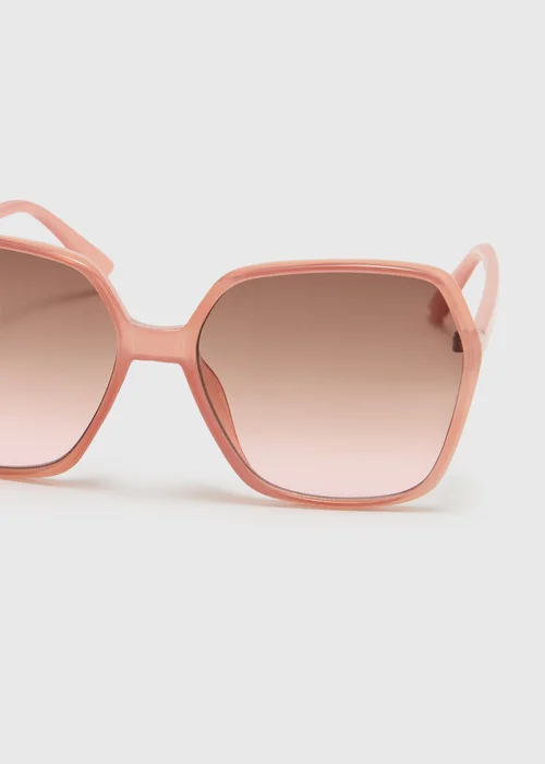 Pink Square Sunglasses - One Size Image 2