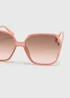 Pink Square Sunglasses - One Size Image 2