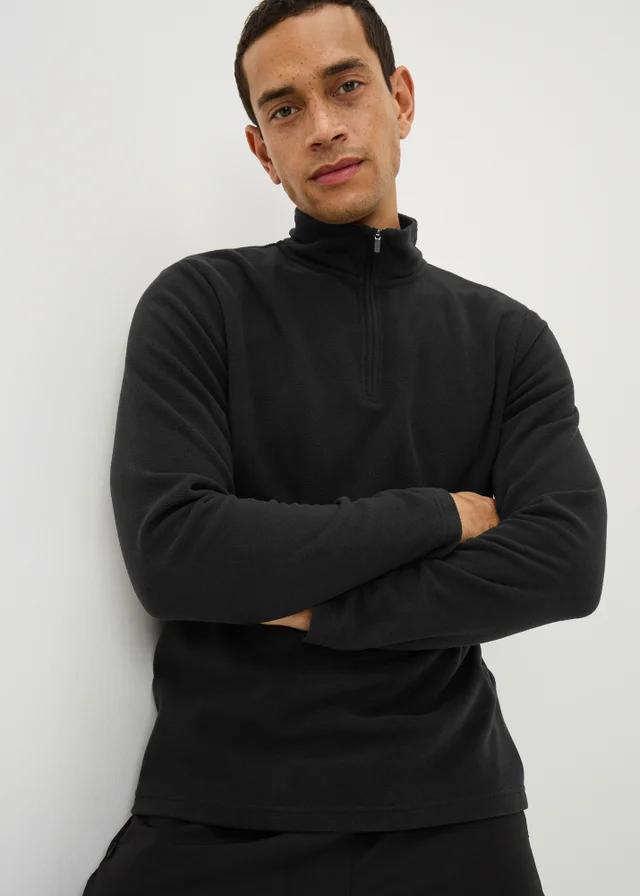 Souluxe Black 1/4 Zip Fleece