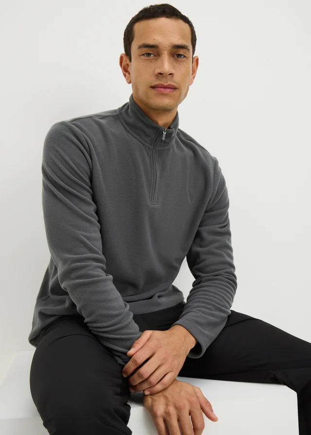 Souluxe Grey 1/4 Zip Fleece