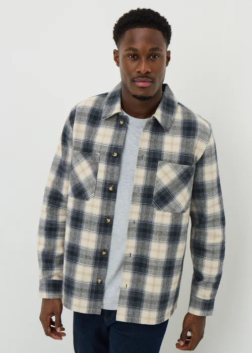 Blue Check Shacket - S Image 1