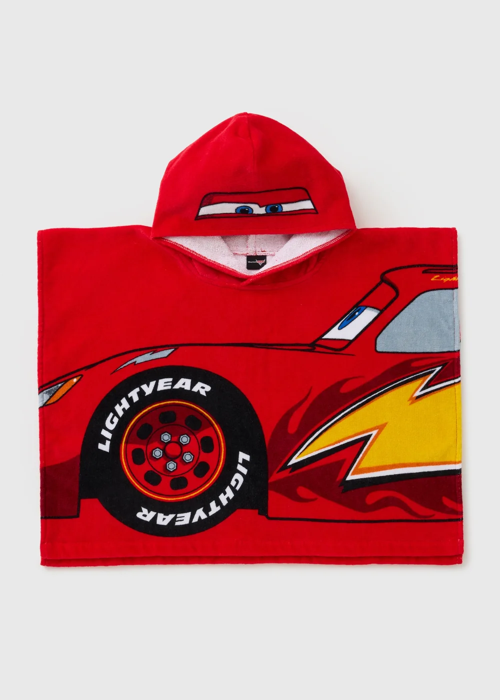 Cars Boys Red Lightning McQueen Poncho - One Size Image 1