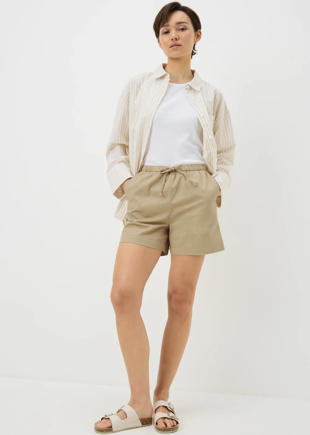 Camel Stretch Pull On Shorts - 20 Image 1