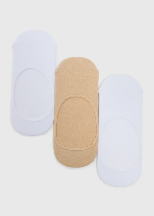 3 Pack Neutral No Show Trainer Liner Socks - 3-5.5 Image 1