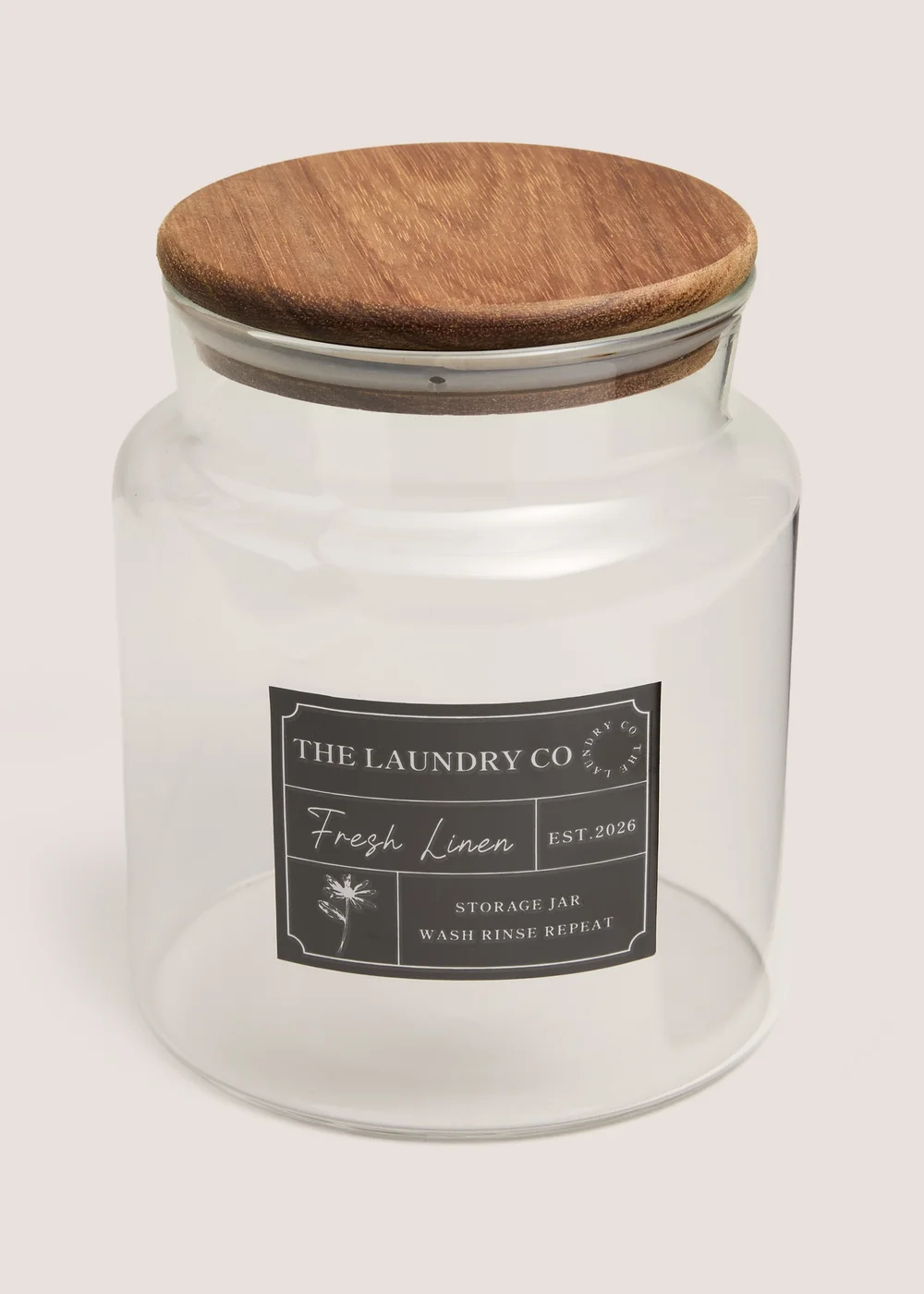 Laundry Co Small Glass Jar Image 1
