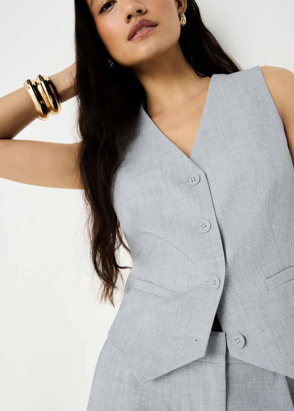 Et Vous Grey Co Ord Waistcoat - 8 Image 3