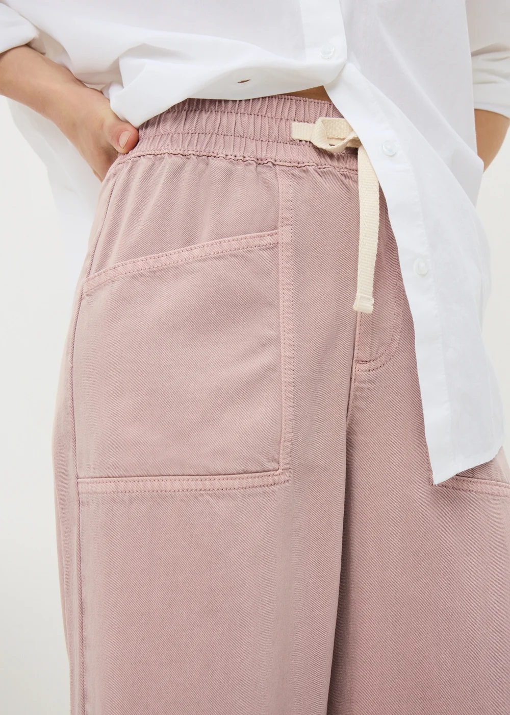 Pink Utility Wide Leg Trousers - 22/L33 Image 2