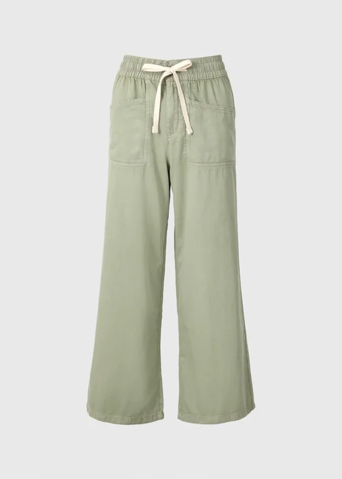 Sage Green Utility Wide Leg Trousers - 8/L33 Image 4