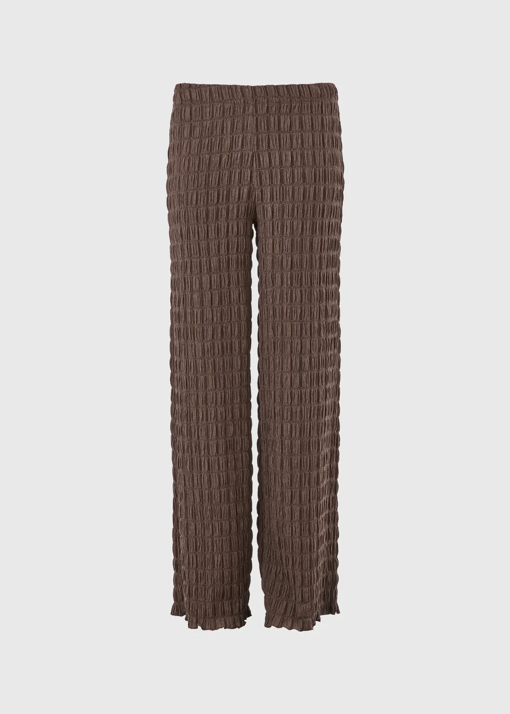 Chocolate Brown Bubble Texture Co Ord Trousers - 22/L31 Image 3