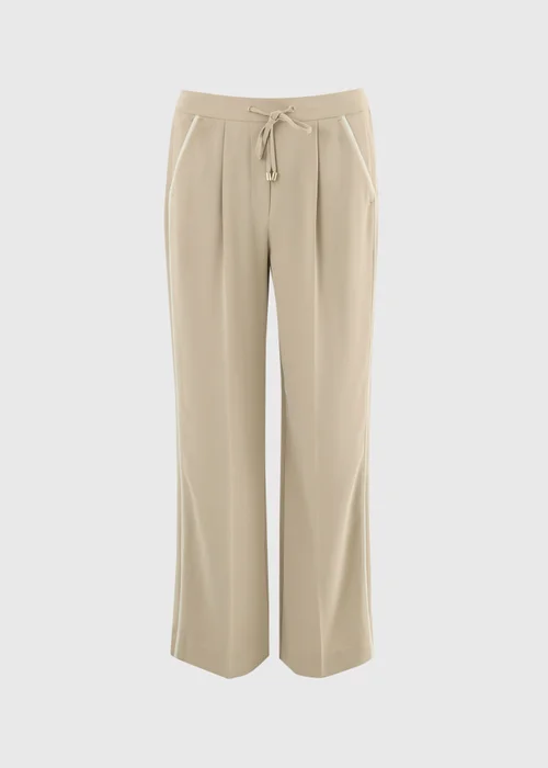 Et Vous Camel Side Stripe Straight Trousers - 22/L31 Image 3
