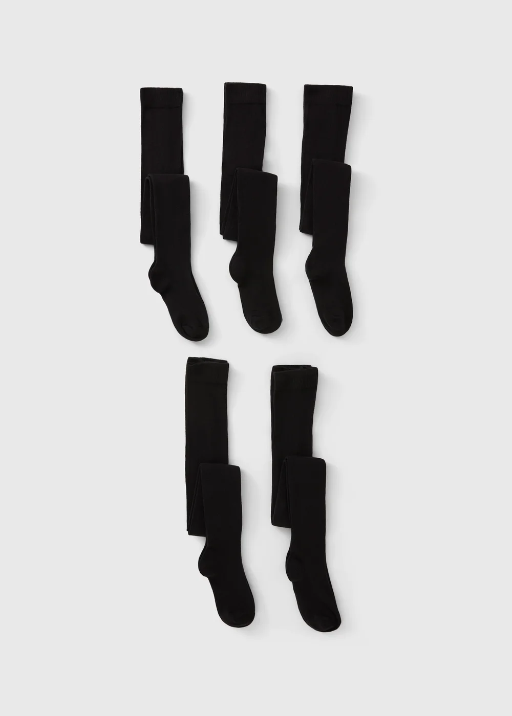5 Pack Girls Black Soft Tights (2-13yrs) - 2-3 Yrs Image 1