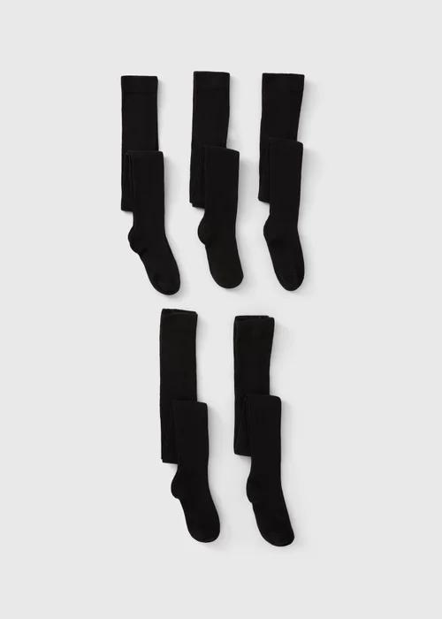 5 Pack Girls Black Soft Tights (2-13yrs) - 2-3 Yrs Image 1