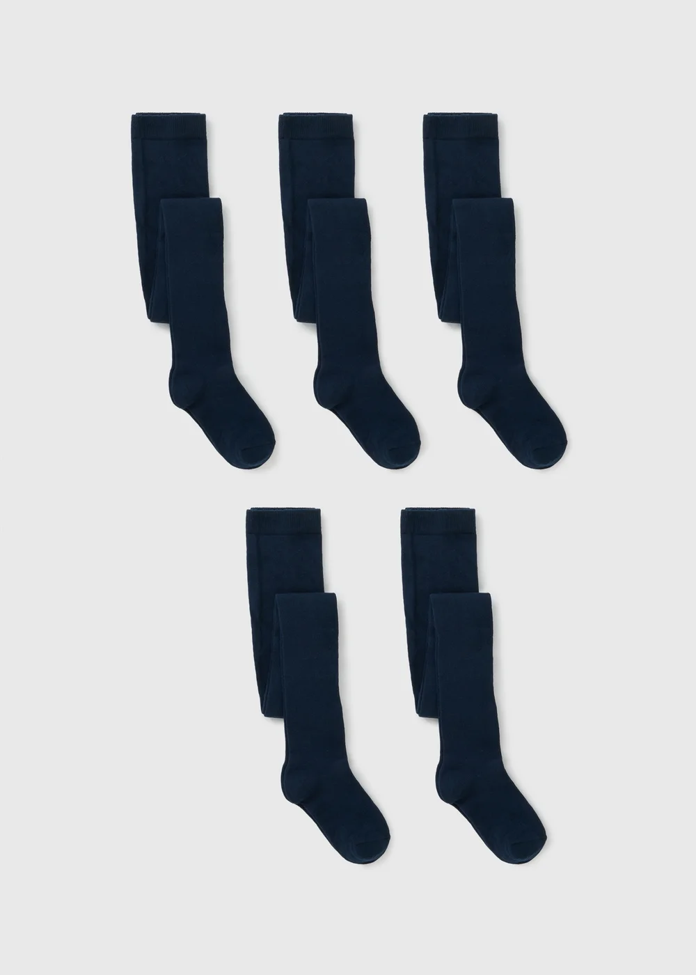 5 Pack Girls Navy Soft Tights (2-13yrs) - 4-5 Yrs Image 1