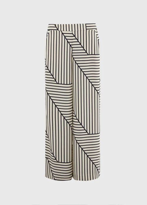 Et Vous Black Stripe Satin Wide Leg Co Ord Trousers - 22/L29 Image 4
