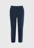 Et Vous Navy Ankle Grazer Slim Fit Trousers (Long Length) - Size 08 33 leg Image 4