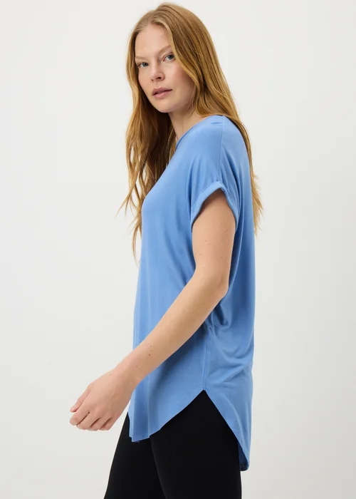 Blue Relaxed Longline T-Shirt - S Image 2