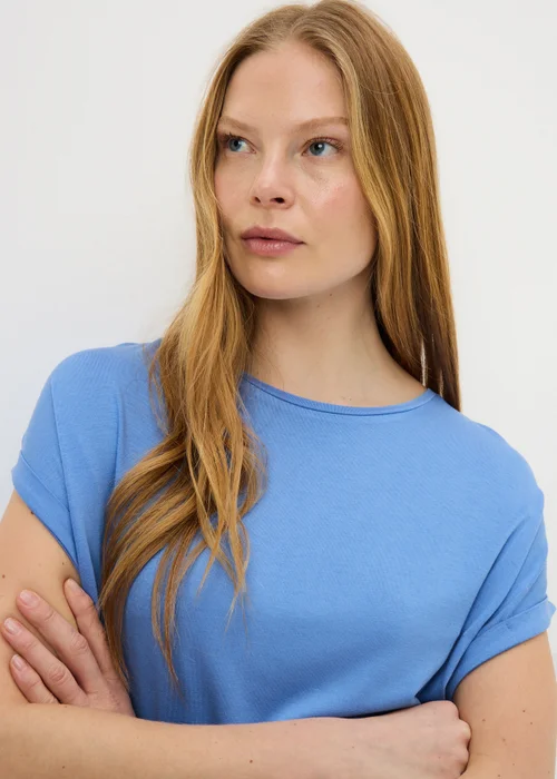 Blue Relaxed Longline T-Shirt - S Image 3
