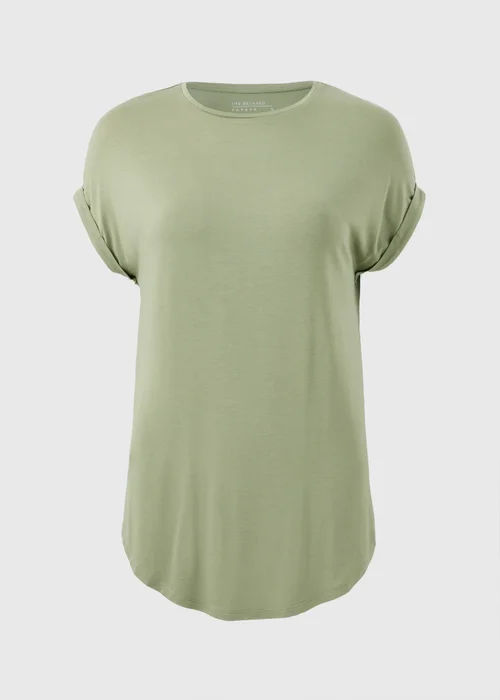 Sage Green Longline T-Shirt - S Image 3