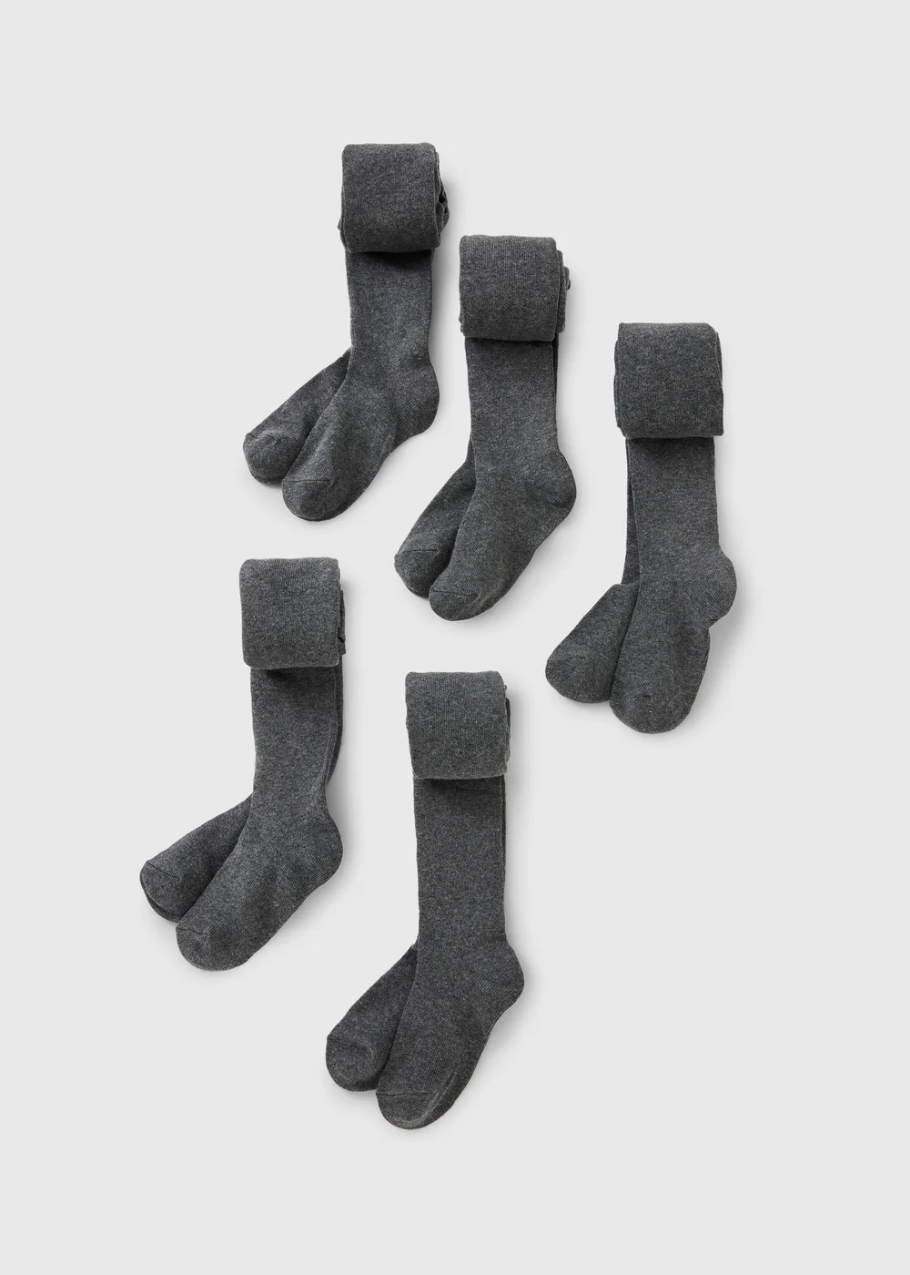 5 Pack Girls Grey Soft Tights (2-13yrs) - 2-3 Yrs Image 1