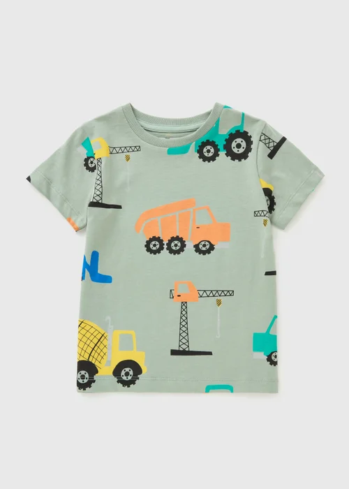 Boys Sage Vehicle T-Shirt (1-7yrs) - 1-1.5 Yrs Image 1