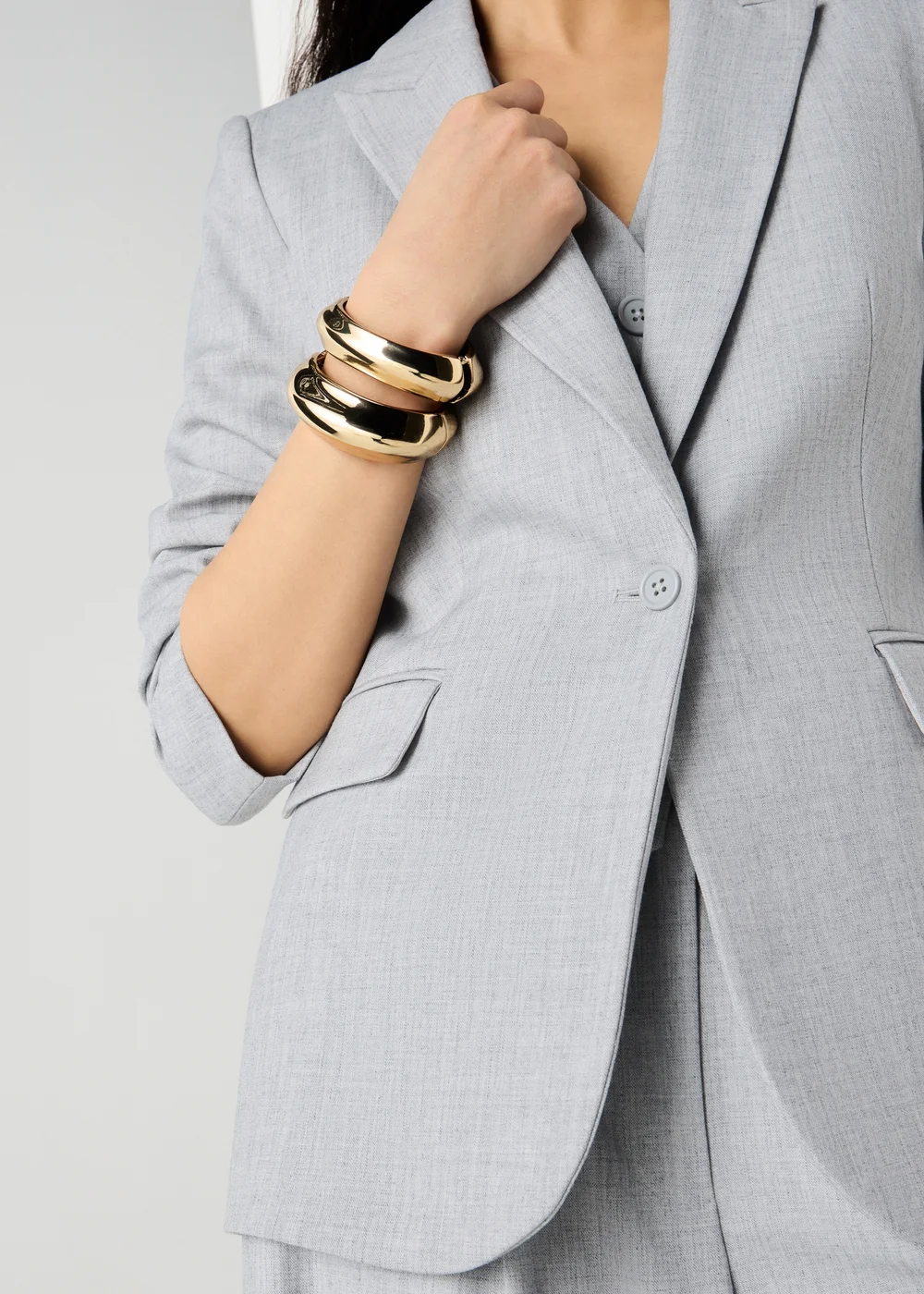 Et Vous Grey Marl PVL Co Ord Blazer - 8 Image 3