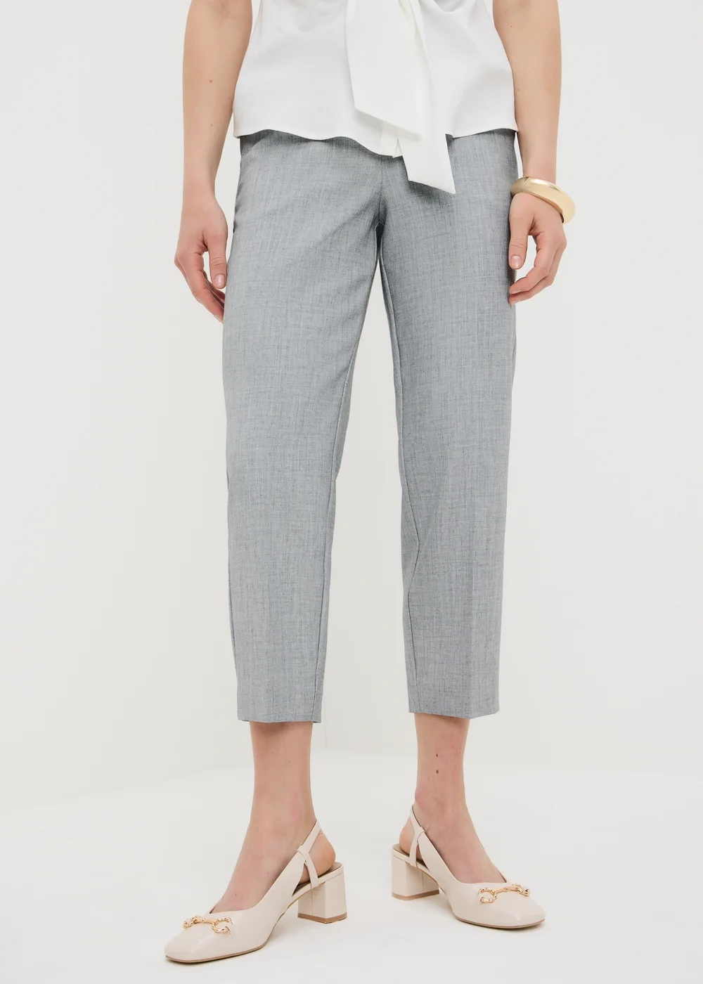 Et Vous Grey Marl PVL Tapered Co Ord Trousers - 20 S Image 2
