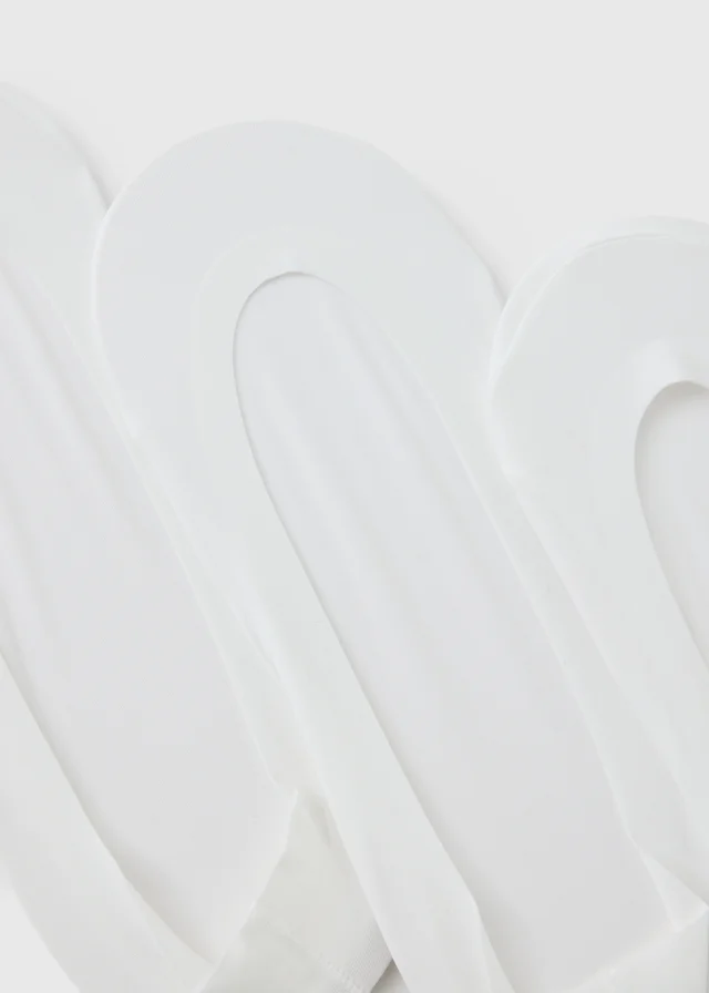 3 Pack White Seamless Footsie Socks