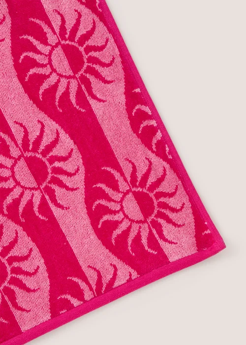 Pink Sun Jacquard Beach Towel Image 2