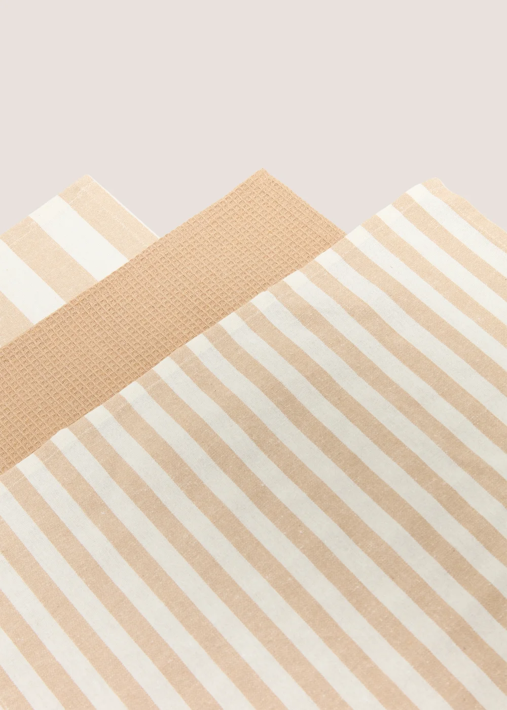 3 Pack Natural Striped Tea Towels Image 2