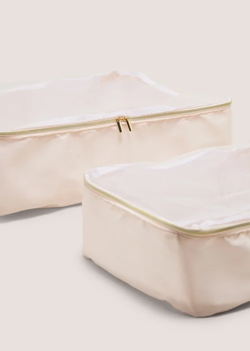 2 Pack Natural Medium & Large Packing Cubes Image 2