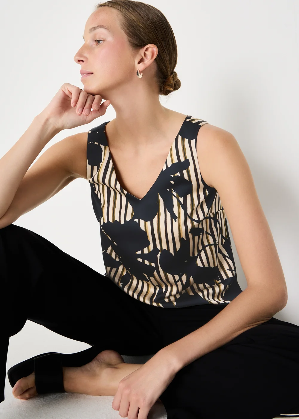 Dames jumpsuit, normale stijl, streetwear, bloemenprint, mouwloos, U Dames jumpsuit, normale stijl, streetwear, bloemenprint, mouwloos, U