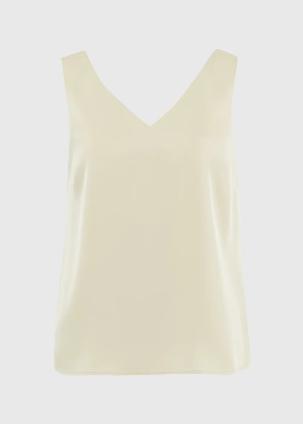 Et Vous Cream Satin Vest Top - 16 Image 4
