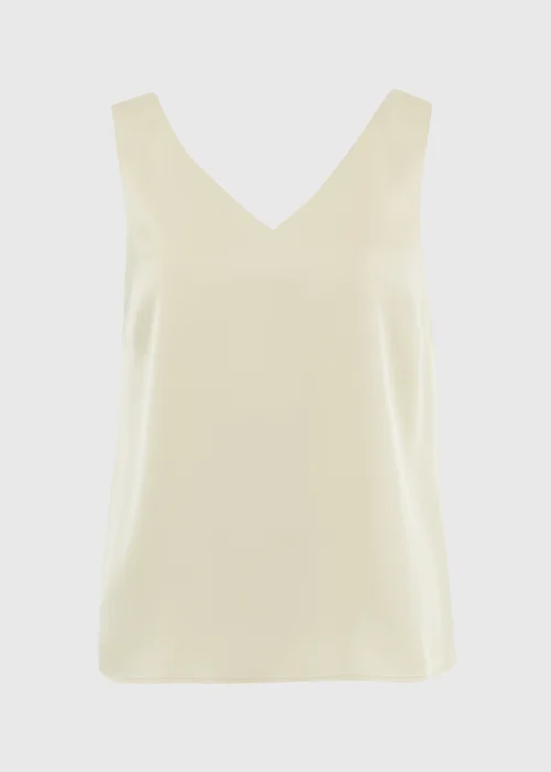 Et Vous Cream Satin Vest Top - 16 Image 4