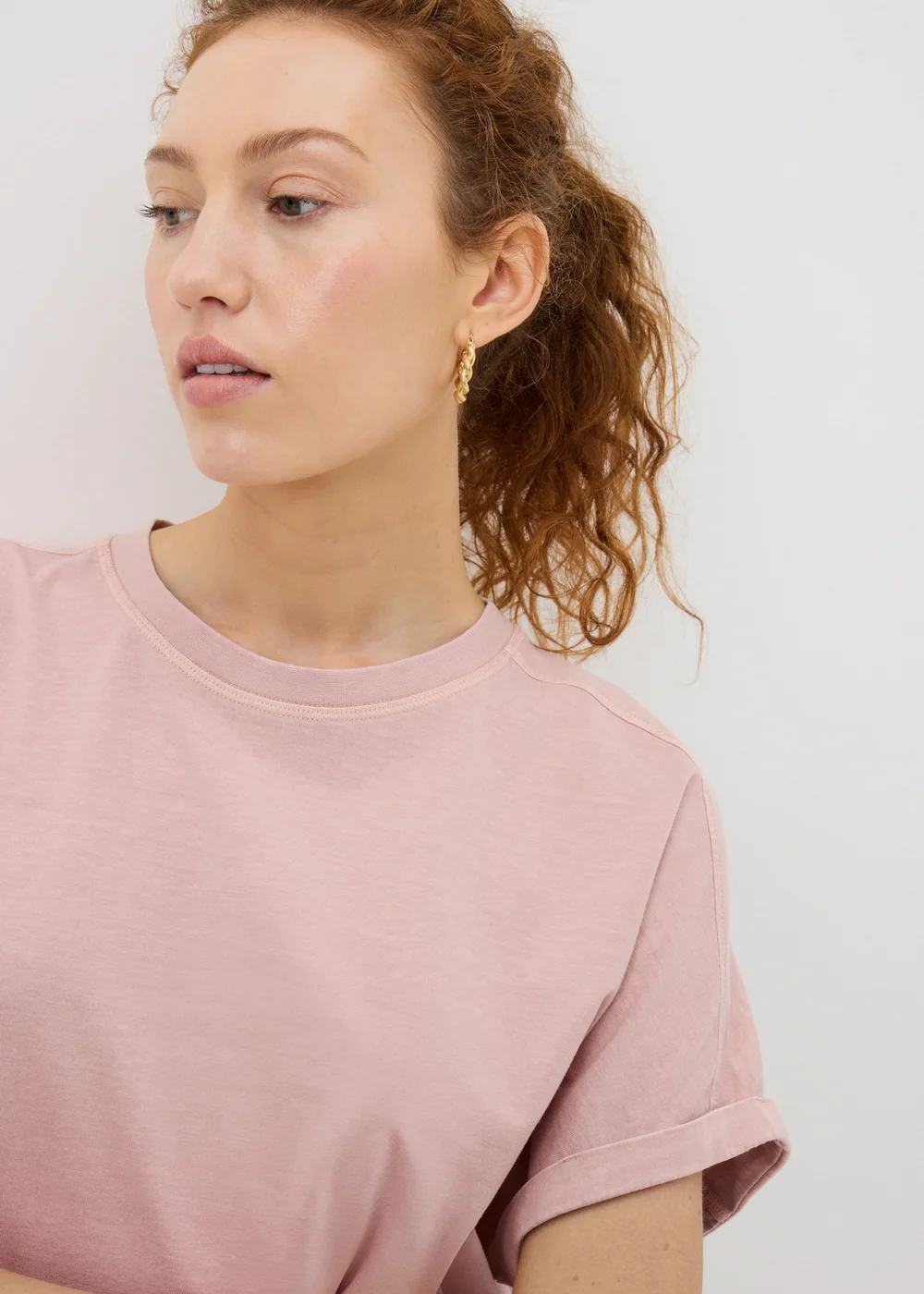 Nude Pink Longline T-Shirt - XL Image 2