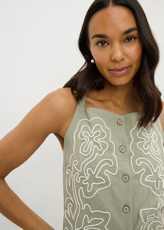 Sage Green Waistcoat Co Ord Top